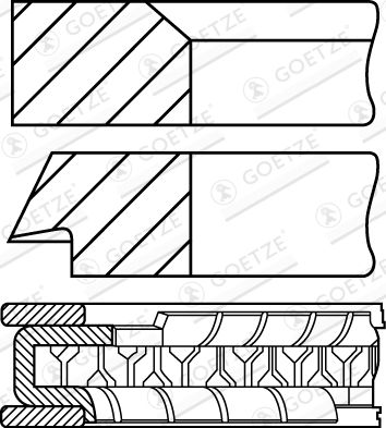 0878030710 GOETZE ENGINE Комплект поршневых колец