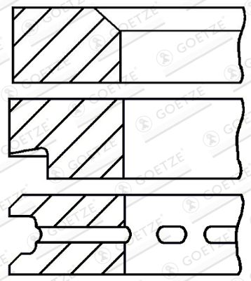 0870041100 GOETZE ENGINE Комплект поршневых колец