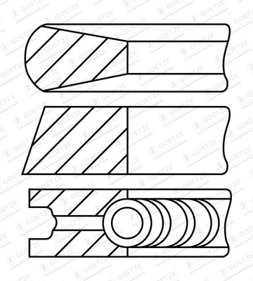 0843190010 GOETZE ENGINE Комплект поршневых колец