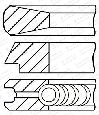 0842400800 GOETZE ENGINE Комплект поршневых колец