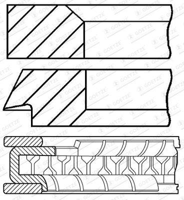 0842480710 GOETZE ENGINE Комплект поршневых колец