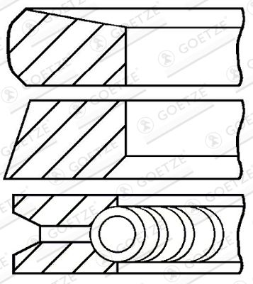 0813750000 GOETZE ENGINE Комплект поршневых колец