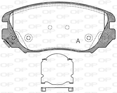 BPA138502 OPEN PARTS Комплект тормозных колодок, дисковый тормоз