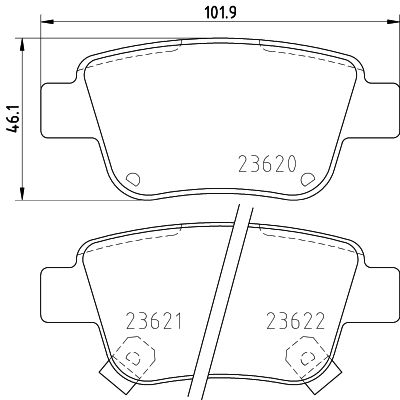 PCP1076 DON Комплект тормозных колодок, дисковый тормоз