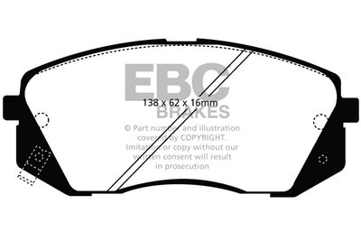 DP1809 EBC Brakes Комплект тормозных колодок, дисковый тормоз