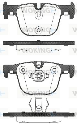 P1593300 WOKING Комплект тормозных колодок, дисковый тормоз