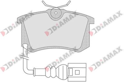 N09553 DIAMAX Комплект тормозных колодок, дисковый тормоз