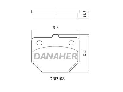 DBP198 DANAHER Комплект тормозных колодок, дисковый тормоз
