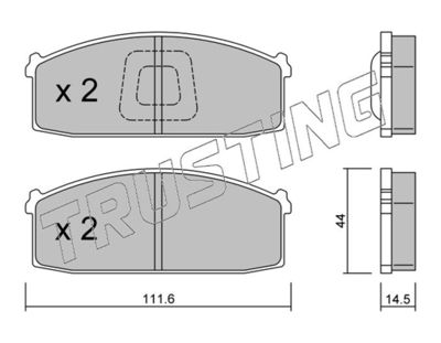 2541 TRUSTING Комплект тормозных колодок, дисковый тормоз