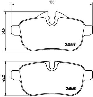 P06062 BREMBO Комплект тормозных колодок, дисковый тормоз