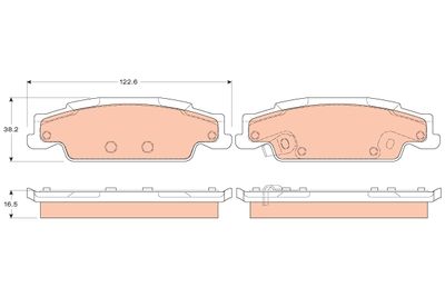 GDB4453 TRW Комплект тормозных колодок, дисковый тормоз