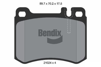 BPD1742 BENDIX Braking Комплект тормозных колодок, дисковый тормоз