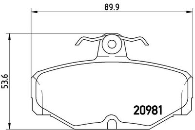 P24018 BREMBO Комплект тормозных колодок, дисковый тормоз