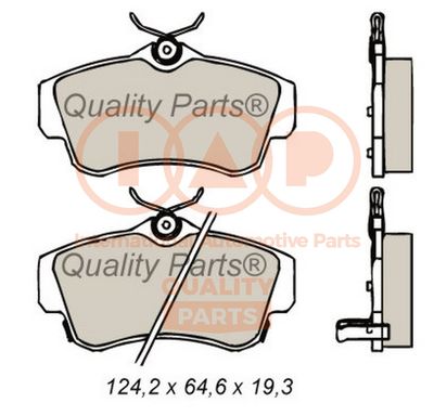 70402060 IAP QUALITY PARTS Комплект тормозных колодок, дисковый тормоз