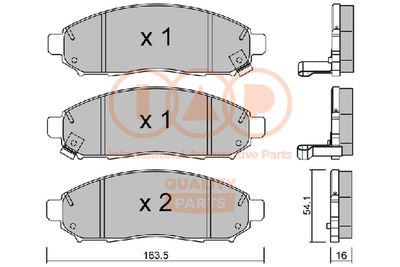 70413047P IAP QUALITY PARTS Комплект тормозных колодок, дисковый тормоз