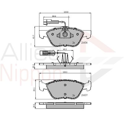 ADB1897 COMLINE Комплект тормозных колодок, дисковый тормоз
