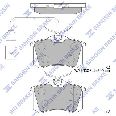 SP4107 Hi-Q Комплект тормозных колодок, дисковый тормоз