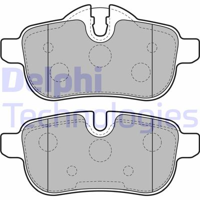 LP2163 DELPHI Комплект тормозных колодок, дисковый тормоз