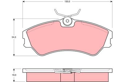 GDB862 TRW Комплект тормозных колодок, дисковый тормоз