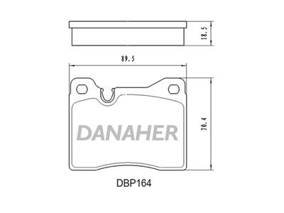 DBP164 DANAHER Комплект тормозных колодок, дисковый тормоз