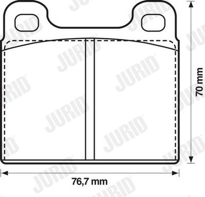 571215D JURID Комплект тормозных колодок, дисковый тормоз