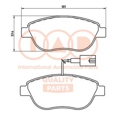 70408050P IAP QUALITY PARTS Комплект тормозных колодок, дисковый тормоз