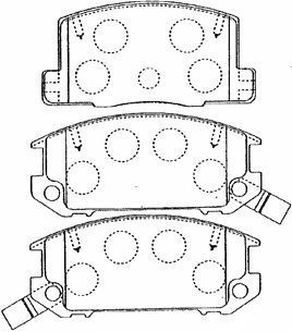 A2N044 AISIN Комплект тормозных колодок, дисковый тормоз