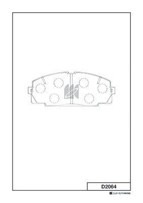 D2064 MK Kashiyama Комплект тормозных колодок, дисковый тормоз