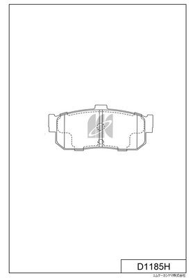 D1185H MK Kashiyama Комплект тормозных колодок, дисковый тормоз