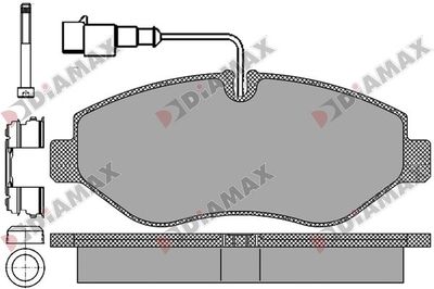 N09837 DIAMAX Комплект тормозных колодок, дисковый тормоз
