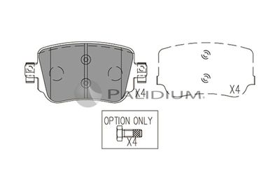 P11552 ASHUKI by Palidium Комплект тормозных колодок, дисковый тормоз