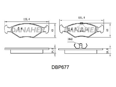 DBP677 DANAHER Комплект тормозных колодок, дисковый тормоз