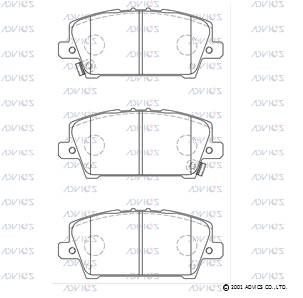 SN996P ADVICS Комплект тормозных колодок, дисковый тормоз