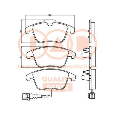 70450030 IAP QUALITY PARTS Комплект тормозных колодок, дисковый тормоз