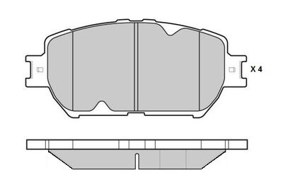 121126 E.T.F. Комплект тормозных колодок, дисковый тормоз