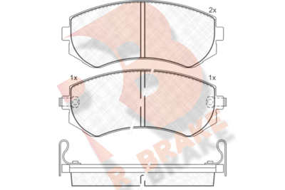 RB1517 R BRAKE Комплект тормозных колодок, дисковый тормоз