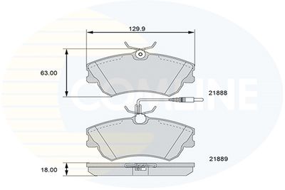 CBP11539 COMLINE Комплект тормозных колодок, дисковый тормоз