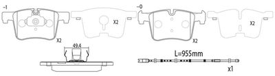 FP1561E FIT Комплект тормозных колодок, дисковый тормоз