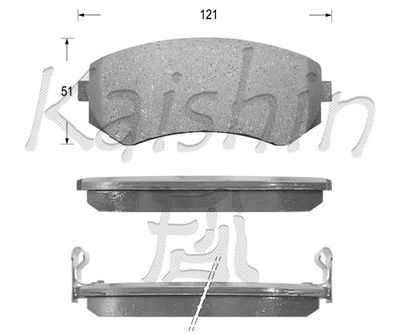 FK1116 KAISHIN Комплект тормозных колодок, дисковый тормоз