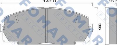 FO489481 FOMAR Friction Комплект тормозных колодок, дисковый тормоз