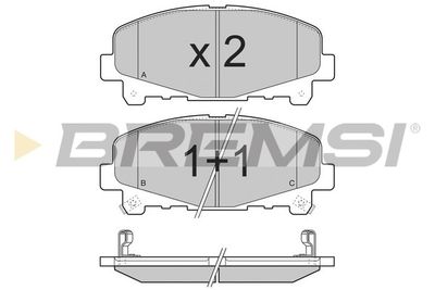 BP3373 BREMSI Комплект тормозных колодок, дисковый тормоз