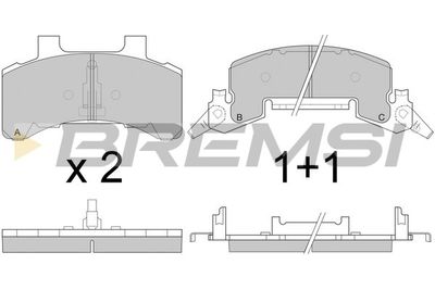 BP2786 BREMSI Комплект тормозных колодок, дисковый тормоз