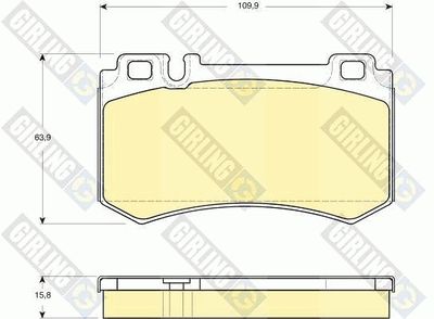 6115449 GIRLING Комплект тормозных колодок, дисковый тормоз