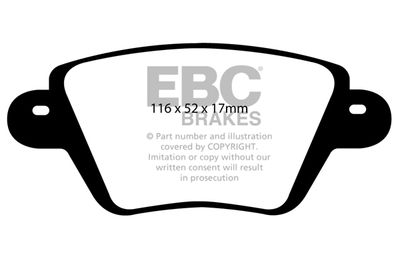 DP1543 EBC Brakes Комплект тормозных колодок, дисковый тормоз