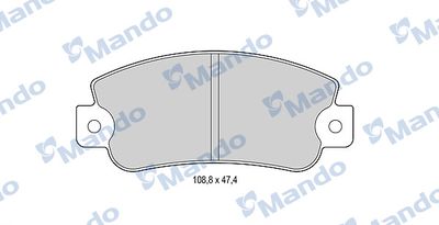 MBF015071 MANDO Комплект тормозных колодок, дисковый тормоз
