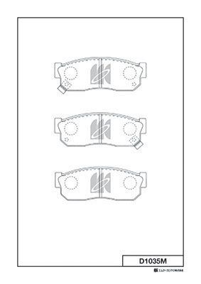 D1035M MK Kashiyama Комплект тормозных колодок, дисковый тормоз