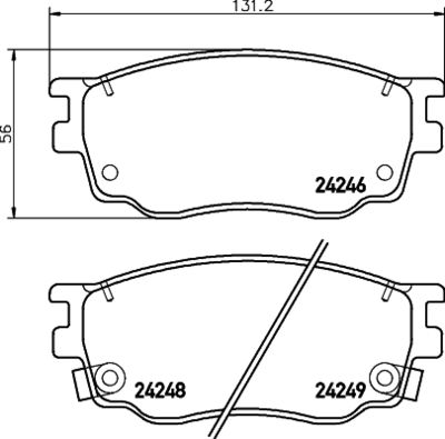 8DB355029641 HELLA PAGID Комплект тормозных колодок, дисковый тормоз