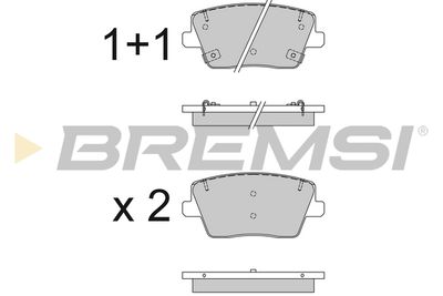BP3831 BREMSI Комплект тормозных колодок, дисковый тормоз