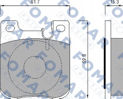 FO631781 FOMAR Friction Комплект тормозных колодок, дисковый тормоз