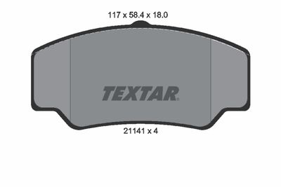 2114103 TEXTAR Комплект тормозных колодок, дисковый тормоз